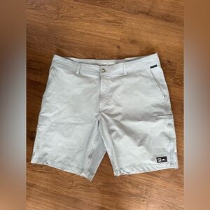 Pelagic Mako Hybrid Shorts Mens 40 Blue Performance Fishing Water Repellent Logo